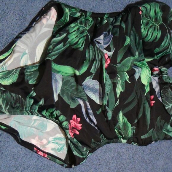 Kona Sol Women's Tummy Control Tie-Front One Piece Swimsuit 14,16,17,18,20,22,24 - Picture 4 of 16